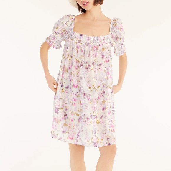 J. Crew Dresses & Skirts - NWT J.Crew X Flora Obscura Puff-Sleeves Beach Dress Large